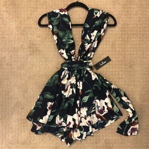 LULUS TROPICAL PRINT CONVERTIBLE ROMPER